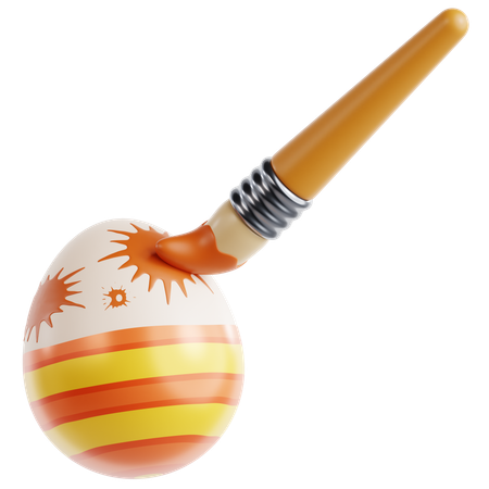 Egg Painting Brush  3D Icon