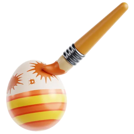 Egg Painting Brush  3D Icon