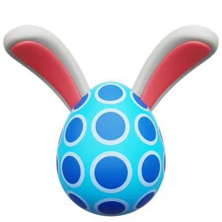 Egg Rabbit Ears  3D Icon