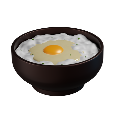 Egg Rice Bowl  3D Icon