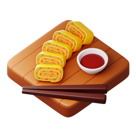 계란말이  3D Icon