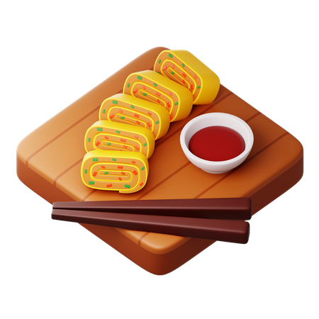 Egg Rolls  3D Icon