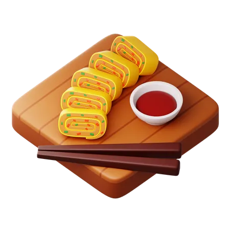 Egg Rolls  3D Icon