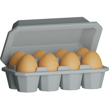 Egg Tray  3D Icon