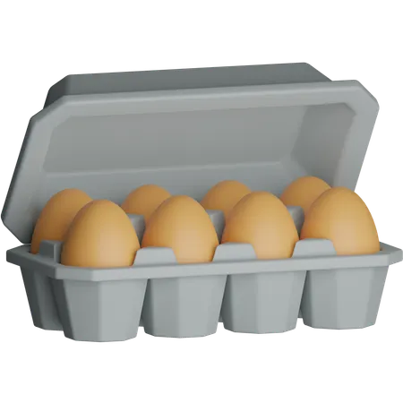 Egg Tray  3D Icon