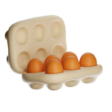 Egg tray  3D Icon