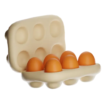 Egg tray  3D Icon