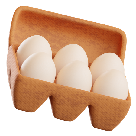 Egg Tray 3D Illustration