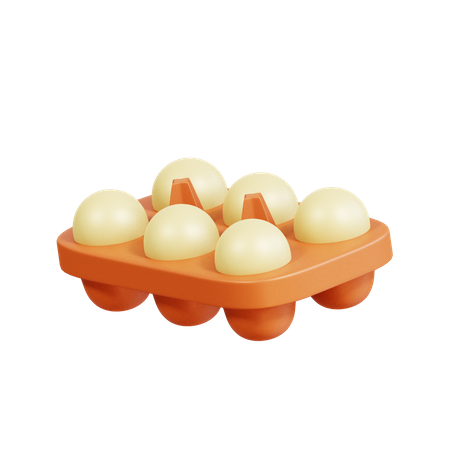 Egg Tray  3D Icon