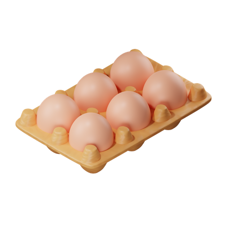 Egg Tray  3D Icon