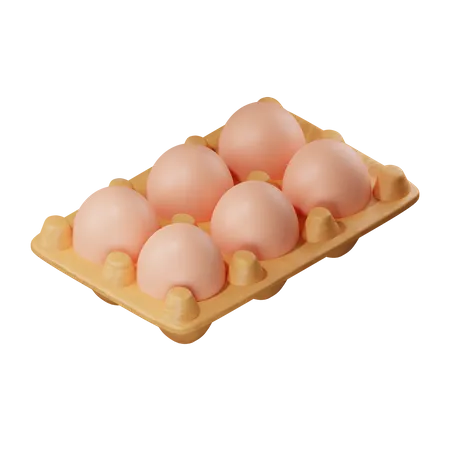 Egg Tray  3D Icon