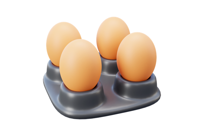 Egg Tray  3D Icon