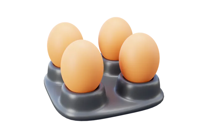 Egg Tray  3D Icon