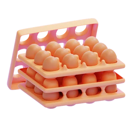 Egg Tray  3D Icon