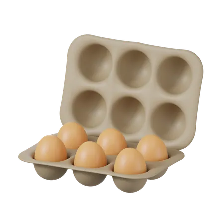 Egg Tray  3D Icon