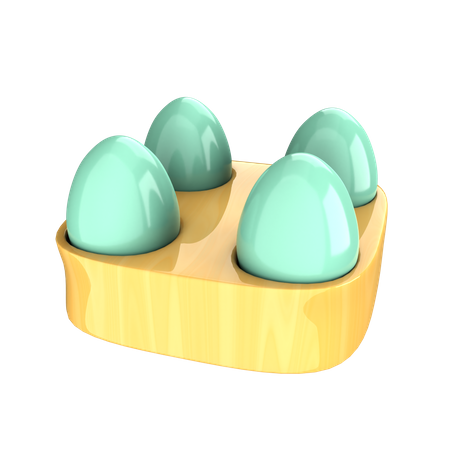 Egg Tray  3D Icon