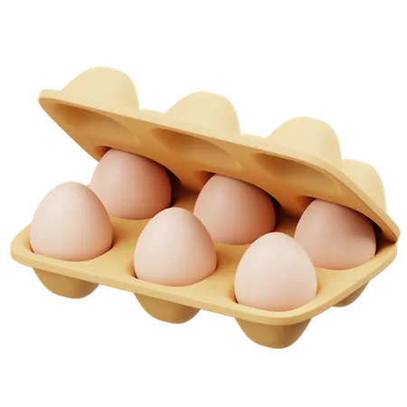 Egg Tray  3D Icon