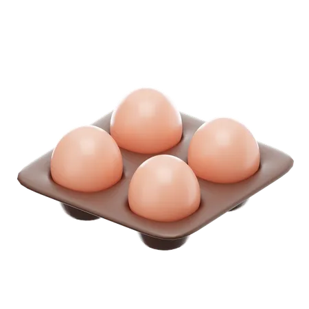 Egg Tray  3D Icon