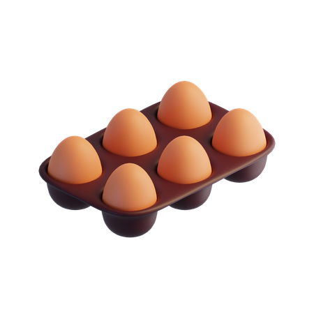 Egg Tray  3D Icon