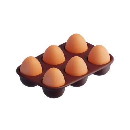 Egg Tray  3D Icon