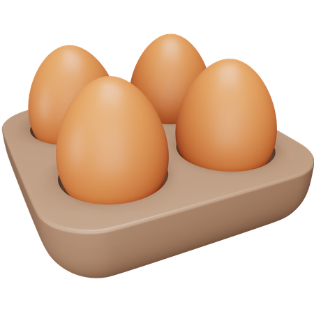 Egg Tray  3D Icon