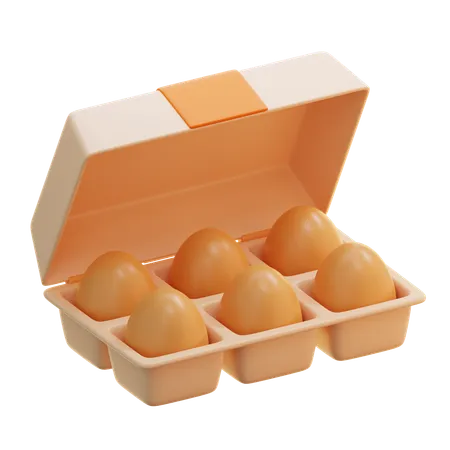 Egg Tray  3D Icon