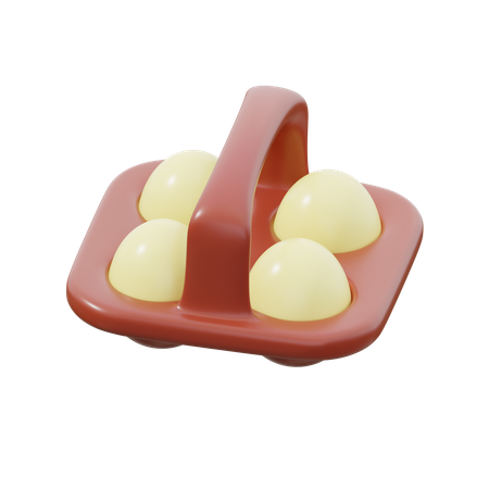 Egg Tray  3D Icon