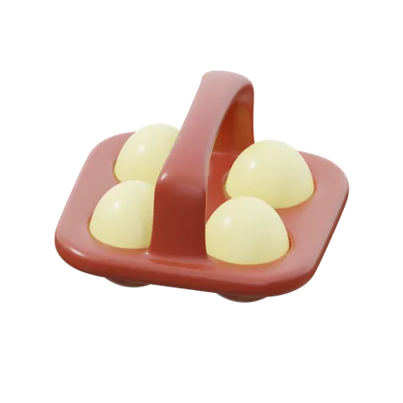 Egg Tray  3D Icon