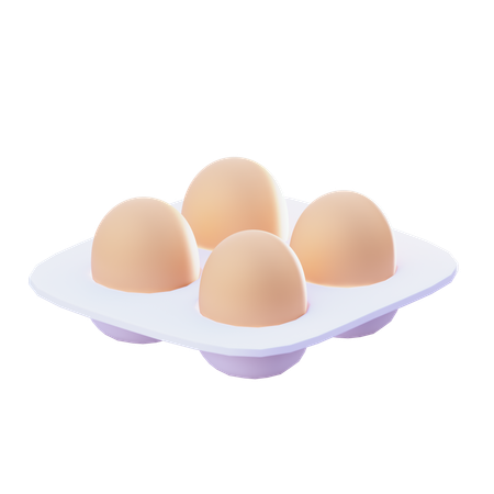 Egg Tray  3D Icon