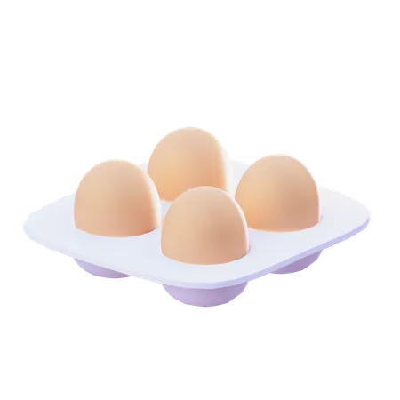 Egg Tray  3D Icon