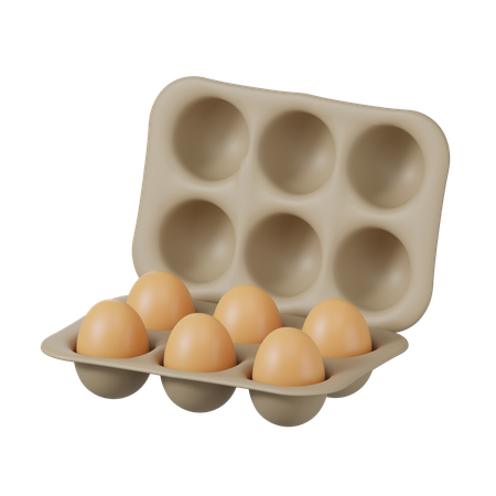 Egg Tray  3D Icon