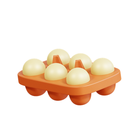 Egg Tray  3D Icon
