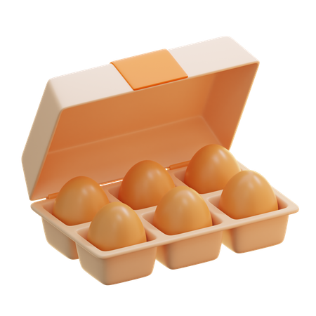 Egg Tray  3D Icon