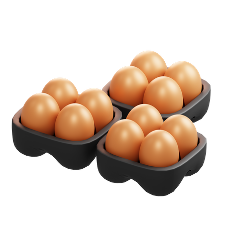 Egg Tray  3D Illustration