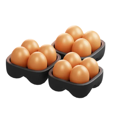 Egg Tray  3D Illustration