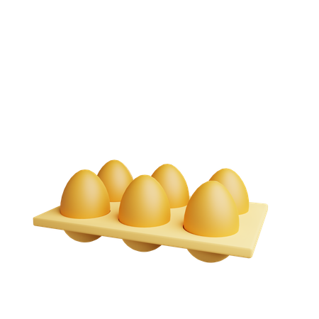 Egg Tray  3D Illustration