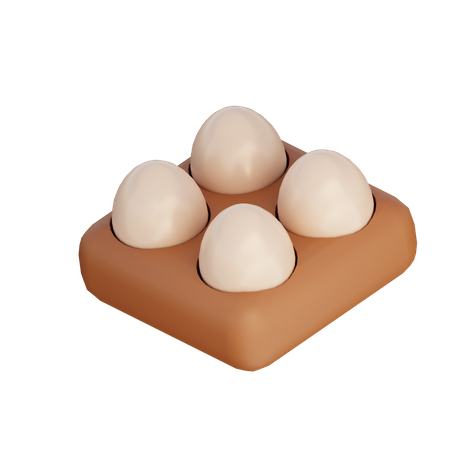 Egg Tray  3D Illustration