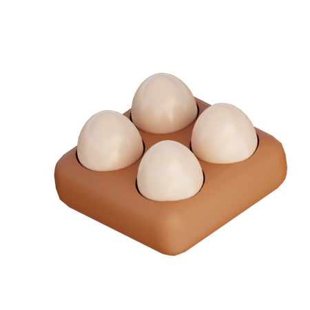 Egg Tray 3D Illustration