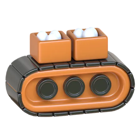 Egg Tray Machine 3 D Smart Farm Icon 3D Icon