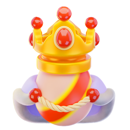 Egg With Crown  3D Icon