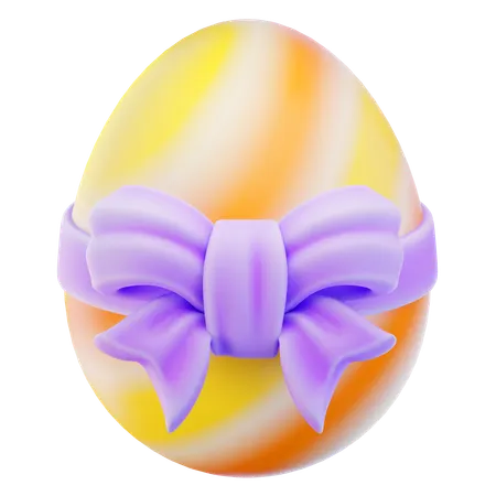 Egg With Ribbon  3D Icon