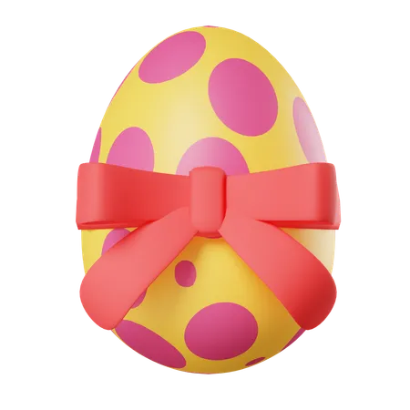 Egg With Ribbon  3D Icon