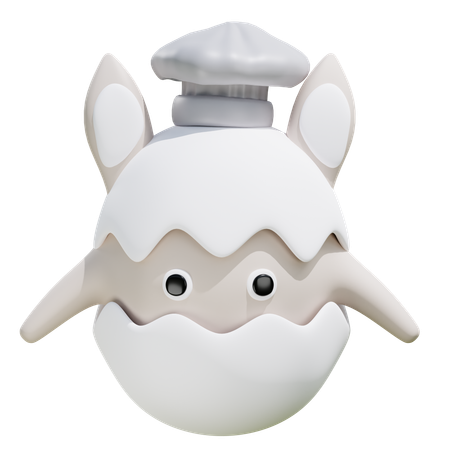 Chefe de cozinha eggbot  3D Icon