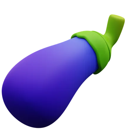 3 D Illustration Of Eggplant 3D Icon