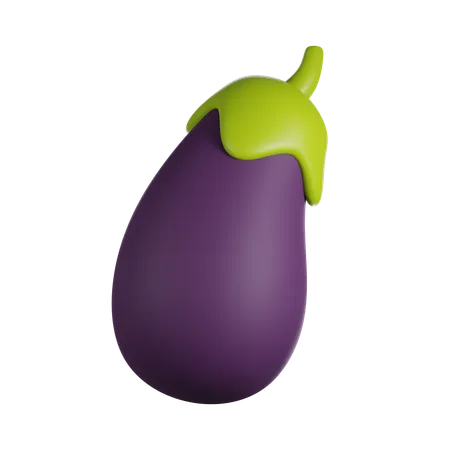 Eggplant  3D Icon