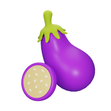 Eggplant  3D Icon