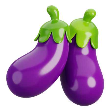 Eggplant  3D Icon