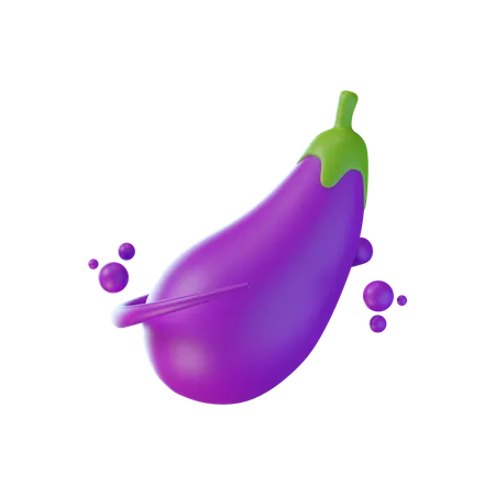 Eggplant  3D Icon