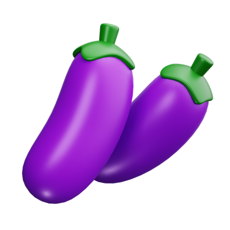 Eggplant  3D Icon