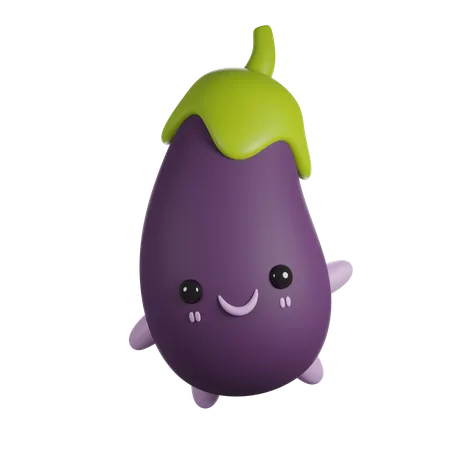 Eggplant  3D Icon